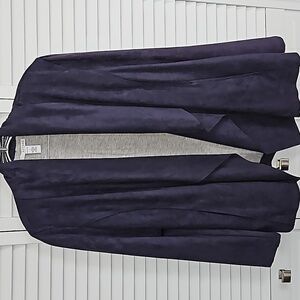 ASTARS VEGAN SUEDE WATERFALL NAVY JACKET sz M